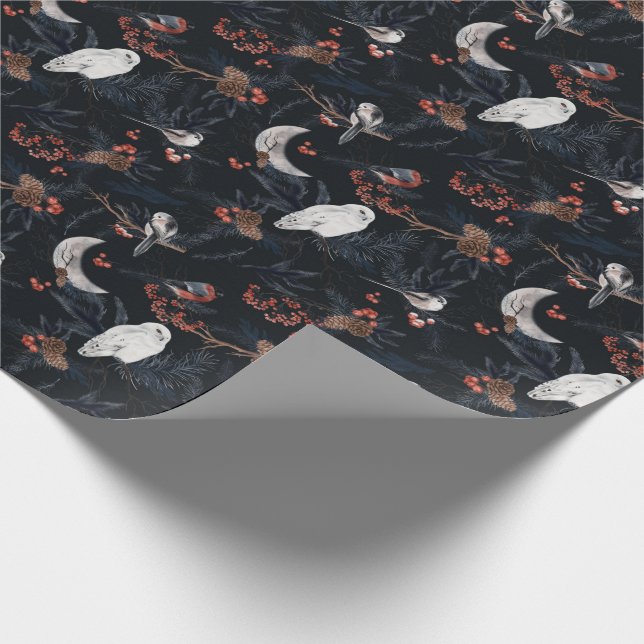 Cadeau Beau papier Motif de bois d'hiver (Coin)