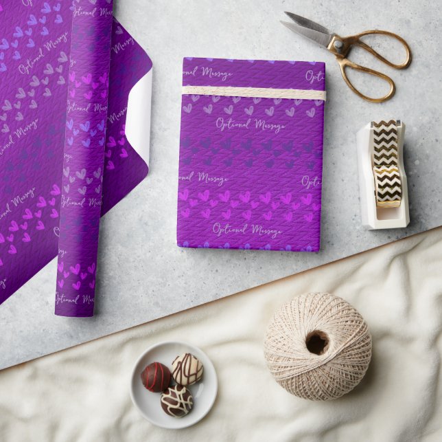 Cadeau Beaucoup de coeurs envelopper du papier (Artisanat)