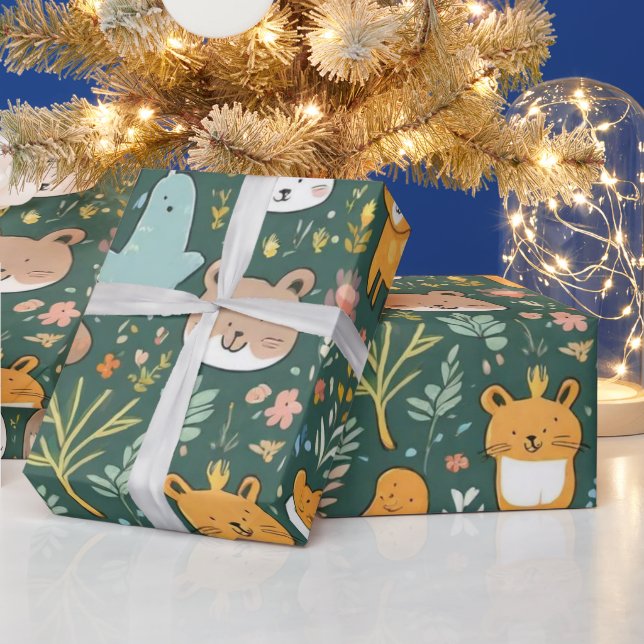 Cadeau Beaux animaux adorable Papier à envelopper (Vacances)
