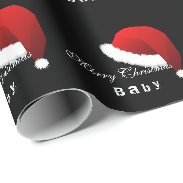 Cadeau Bébé de Joyeux Noël de papier d'emballage (Coin rond)
