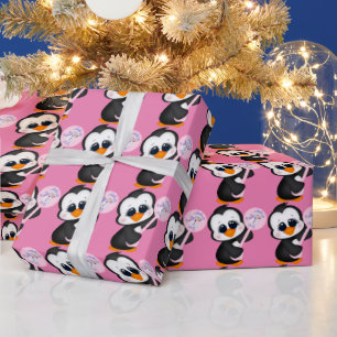 Cadeau Bébé filles premier papier d'emballage de Noël