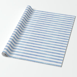 Cadeau Bébé Garçon Bleu Bande Baby shower papier envelopp