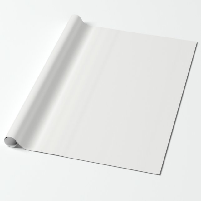 Cadeau Bébé Poudre Blanc Plain Solide Papier d'enveloppem (Déroulé)