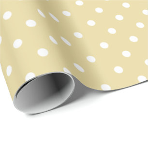 Cadeau Beurre jaune Papier blanc à enveloppement à poin