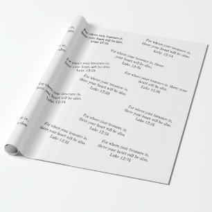 Cadeau Bible Verse papier d'enveloppement pour trésor, ca