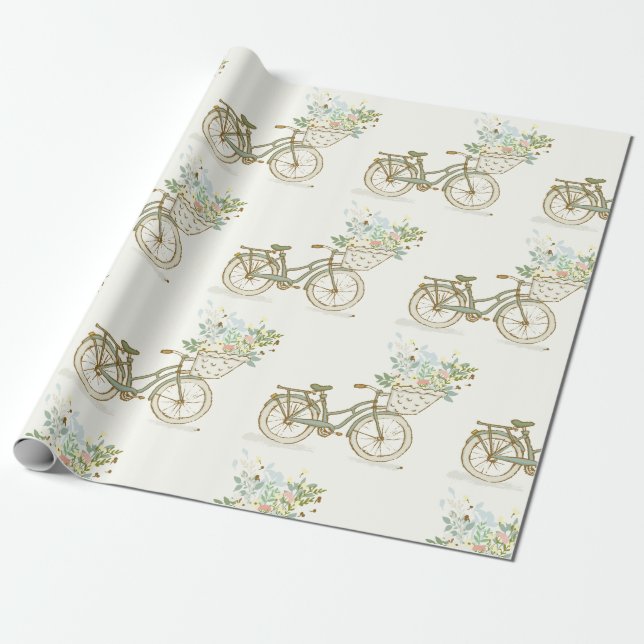 Cadeau Bicyclette Vintage avec papier enveloppant (Déroulé)