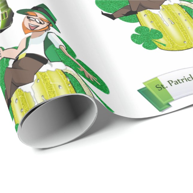 Cadeau Bière en papier de la Saint-Patrick (Coin rond)