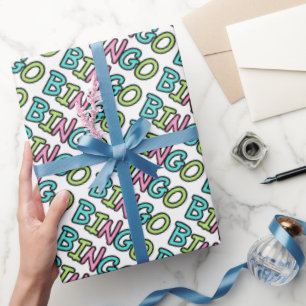 Cadeau Bingo papier d'emballage d'art de mots