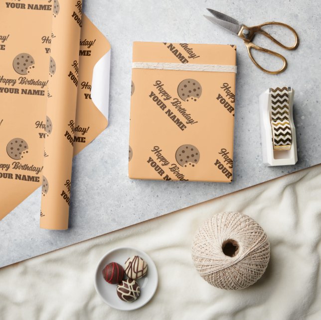Cadeau Biscuit à puce chocolat papier d'emballage d'anniv (Artisanat)