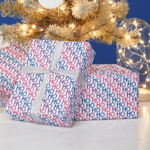 Cadeau Bisexual Pride Ho Ho Ho Motif Enveloppement Papier