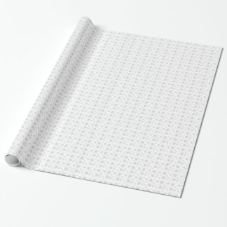 Cadeau Blanc avec le papier d'emballage de flocons de