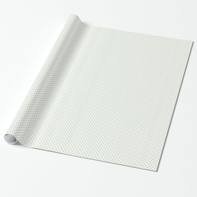 Cadeau Blanc avec le papier d'emballage vert clair de (Déroulé)