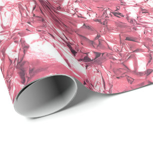 Cadeau Blanc de rose de rose de papier aluminium froissé