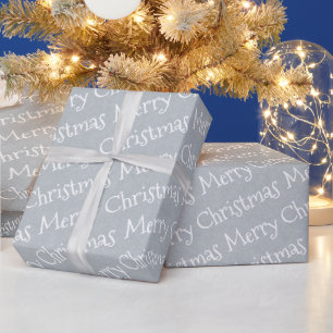 Cadeau Blanc Joyeux Noël Kraft texture papier