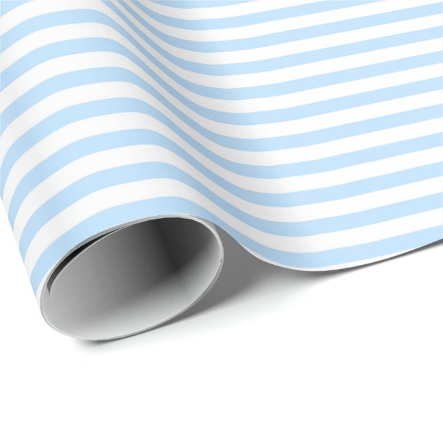 Cadeau Bleu cool | Papier à enveloppement blanc (Coin rond)
