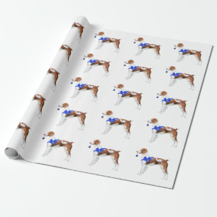 Cadeau Bleu de papier d'emballage de vacances de Noël de