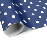 Cadeau Bleu Marine | Papier blanc à enveloppement à point<br><div class="desc">Ce papier d'emballage cadeau pois classique est parfait pour vos besoins de cadeaux! Enveloppez un cadeau d'anniversaire, un cadeau de baby shower, un cadeau de douche nuptiale, un cadeau mariage ou un cadeau pour toute autre occasion spéciale. C'est aussi un choix merveilleux pour l'emballage de l'artisanat du papier : enveloppes...</div>