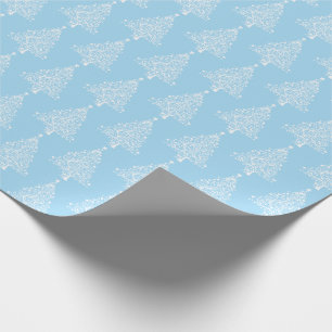 Cadeau Bleu Papier d'enveloppement d'arbre de Noël bril