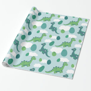 Cadeau Bleus layette/vert/menthe de papier d'emballage