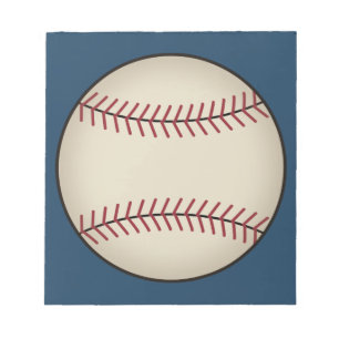 Cadeau bloc-notes de sport de baseball bleu