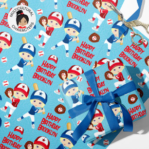 Cadeau Blonde Girl Baseball Personnalisé Papier Enveloppe