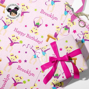 Cadeau Blonde Gymnastique Anniversaire Papier