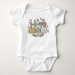 Cadeau Body Bébé Coton 'Maman Mignonne' (J'Aime Ma