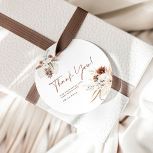 Cadeau Boho Floral Merci Baby shower étiquettes cadeaux