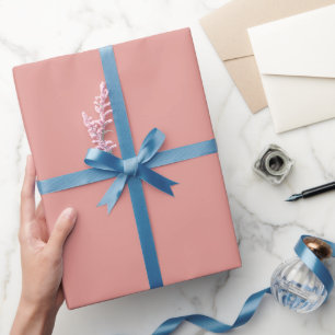 Cadeau Boho Solid Rose #E49992 Papier d'enveloppement