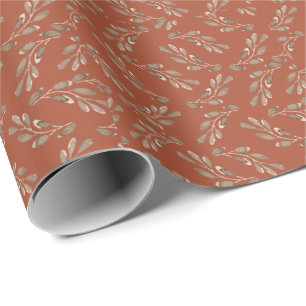 Cadeau Boho Watercolor Papier à enveloppement floral