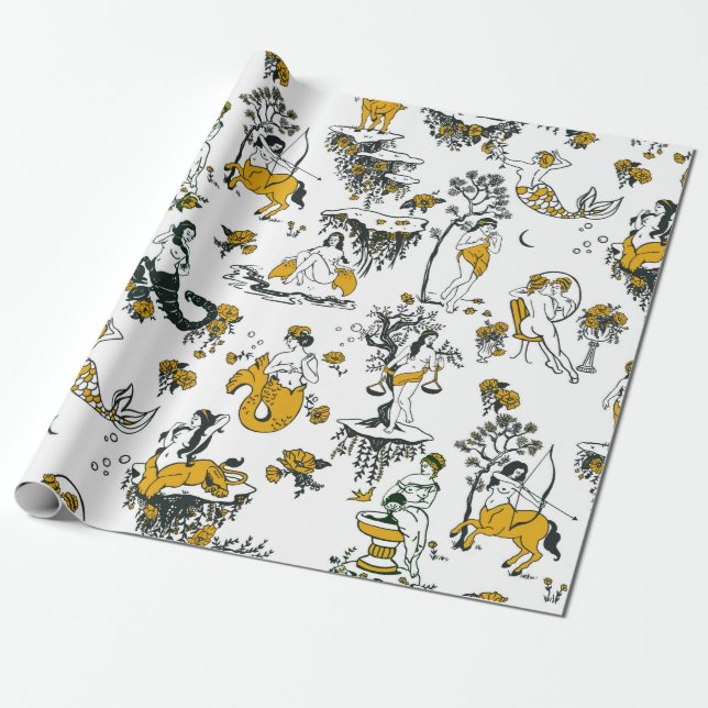 Cadeau Boho Zodiac Astrologie Horoscope Papier d'envelopp (Déroulé)