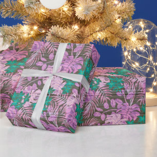 Cadeau Bois floral Papier à enveloppement populaire moder