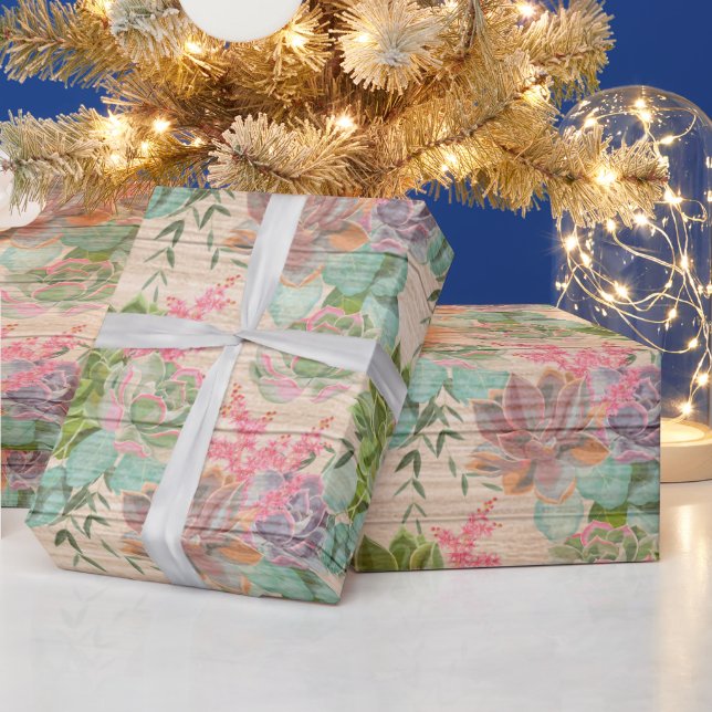 Cadeau Bois floral Papier à enveloppement populaire moder (Vacances)