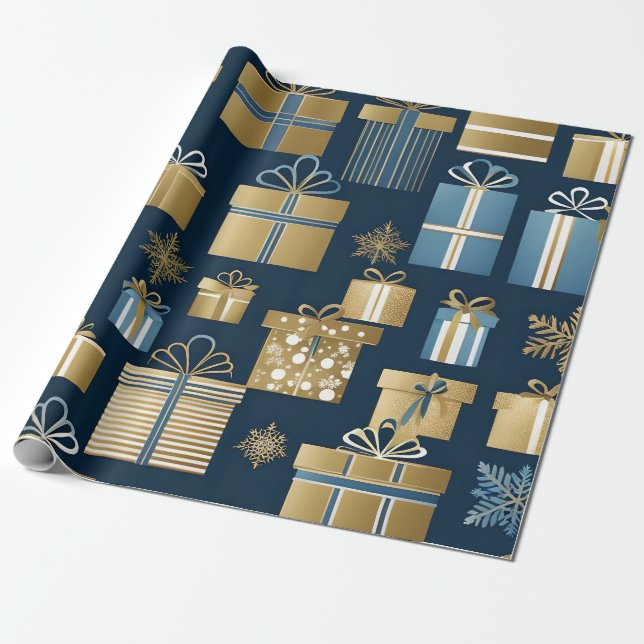 Cadeau boîte de noël emballage papier (Déroulé)