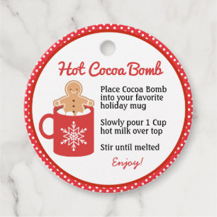 Cadeau Bombes de cacao chaud Favoriser les étiquettes