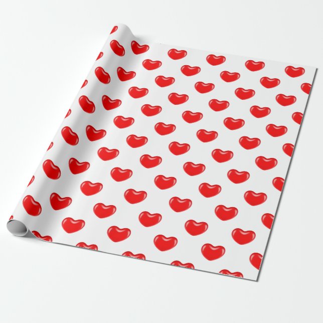 Cadeau bonbons coeurs envelopper papier (Déroulé)