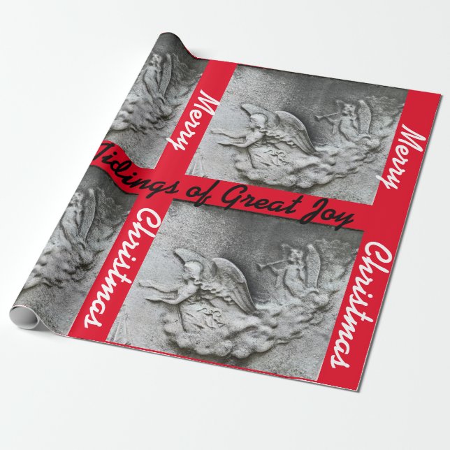 Cadeau Bonne bouchée Grande joie Joyeux Noël Angel Papier (Déroulé)