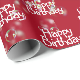 Cadeau Bonne bulle d'anniversaire sur papier d'enveloppem