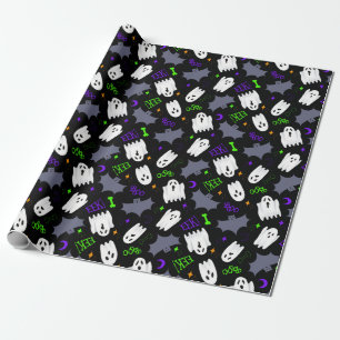 Cadeau Boo Ghosts Halloween papier enveloppement
