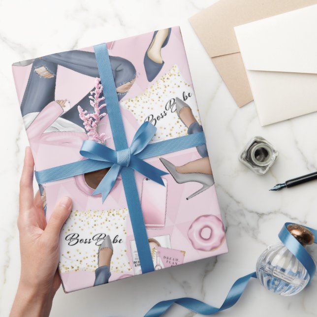 Cadeau Boss Babe, Girl Power Wrapper Papier (Cadeaux)