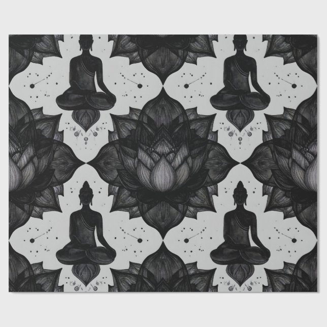 Cadeau Bouddha Zen Lotus Papier à envelopper (Plat)