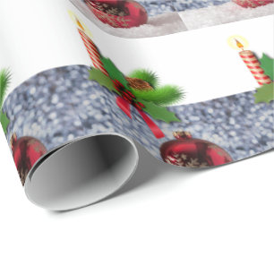 Cadeau Bougie en papier d'enveloppement de Noël
