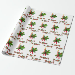 Cadeau Bougies en papier d'emballage de Noël
