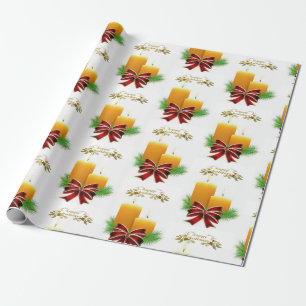 Cadeau Bougies en papier d'enveloppement de Noël