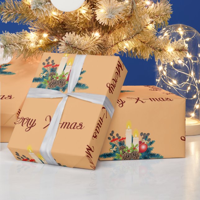 Cadeau Bougies papier d'enveloppement (Vacances)