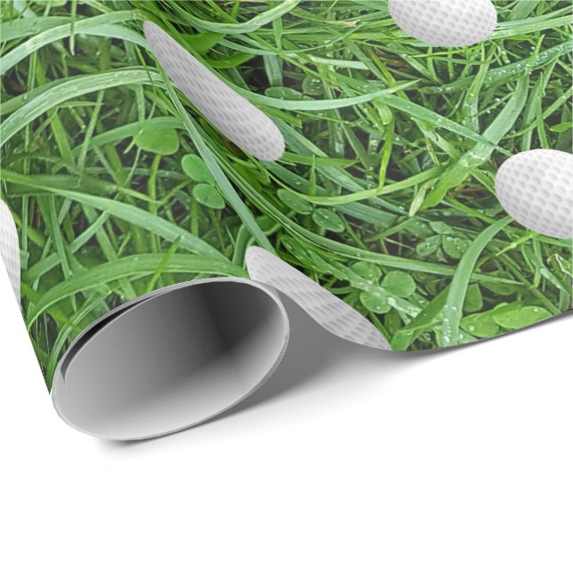 Cadeau Boules de golf pour 18 ans sur papier d'emballage  (Coin rond)