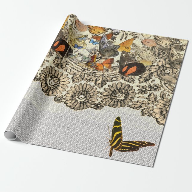 Cadeau BOUTEILLES ET Papier d'enveloppement de LACE (Déroulé)