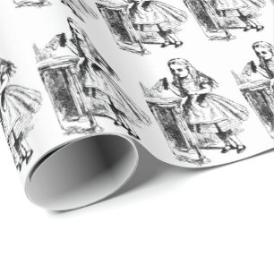 Cadeau Buvez-moi Alice en papier d'emballage du pays des