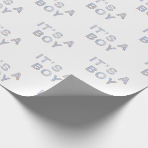 Cadeau C’est un papier d’enveloppement pour bébé bleu gar
