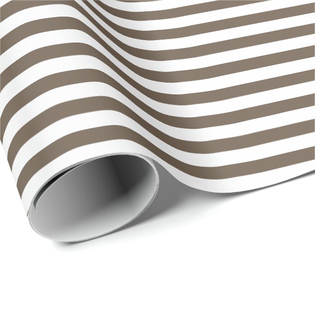 Cadeau Café Brown| Papier à enveloppement blanc (Coin rond)